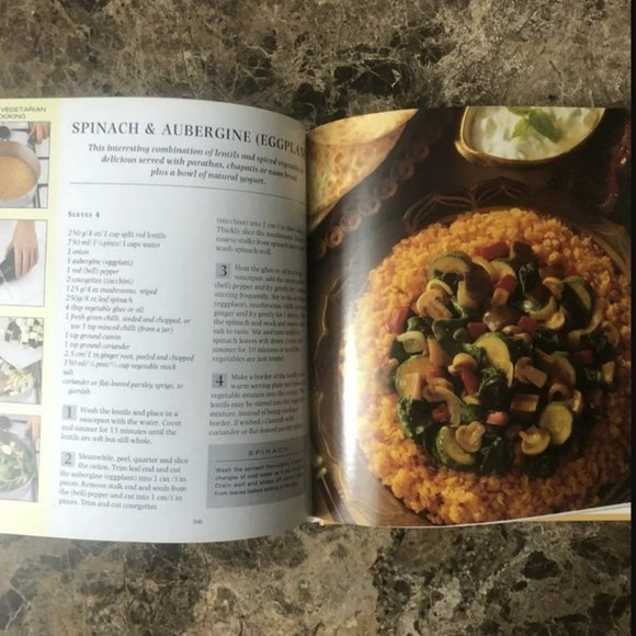 🔥 5/$50 INDIAN VEGETARIAN COOKING by Louisa Steel Hardcover Cookbook Recipes - Picture 5 of 5